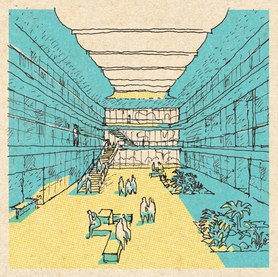 Mehdi Zannad dessin architecture Brenac et Gonzalez Agora