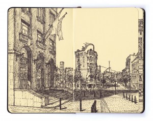 Mehdi Zannad, Dessin, Montreuil, Moleskine, In Situ
