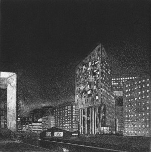 Mehdi Zannad, Gravure, Eau-forte et aquatinte 40 x 40 cm